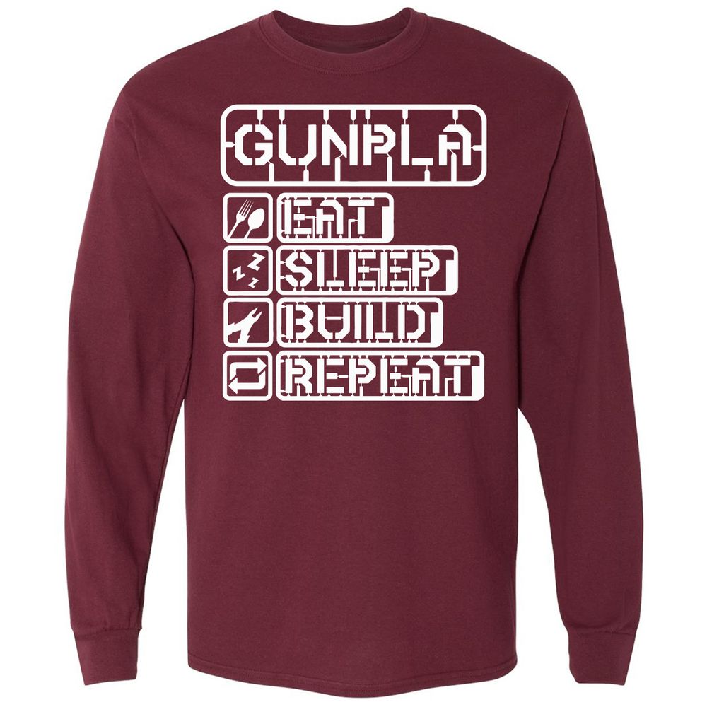 Long Sleeve T-Shirt - SDGME8T4 - Maroon - 11