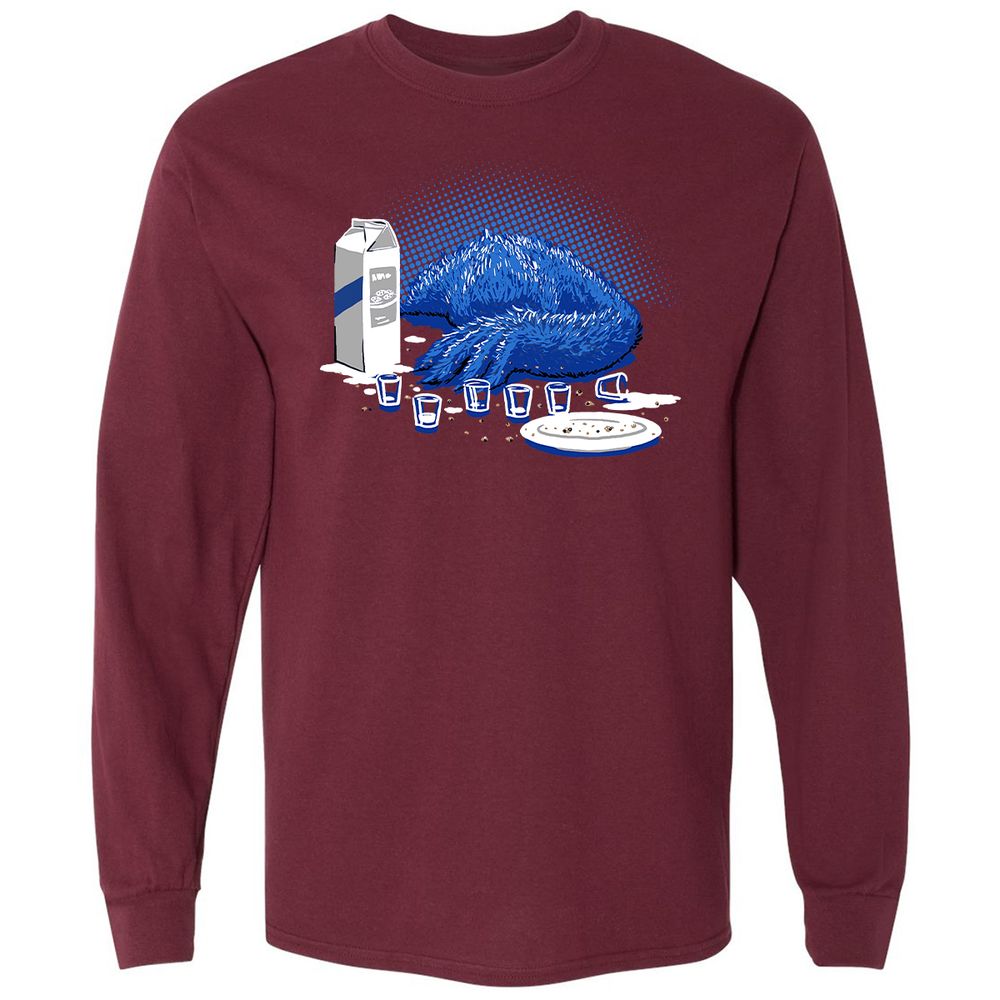 Long Sleeve T-Shirt - FE7VP5UH - Maroon - 11