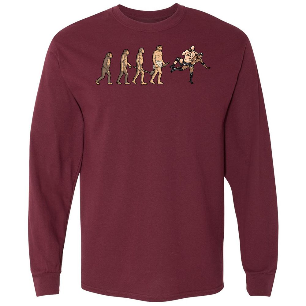 Long Sleeve T-Shirt - WLFL6J6S - Maroon - 11