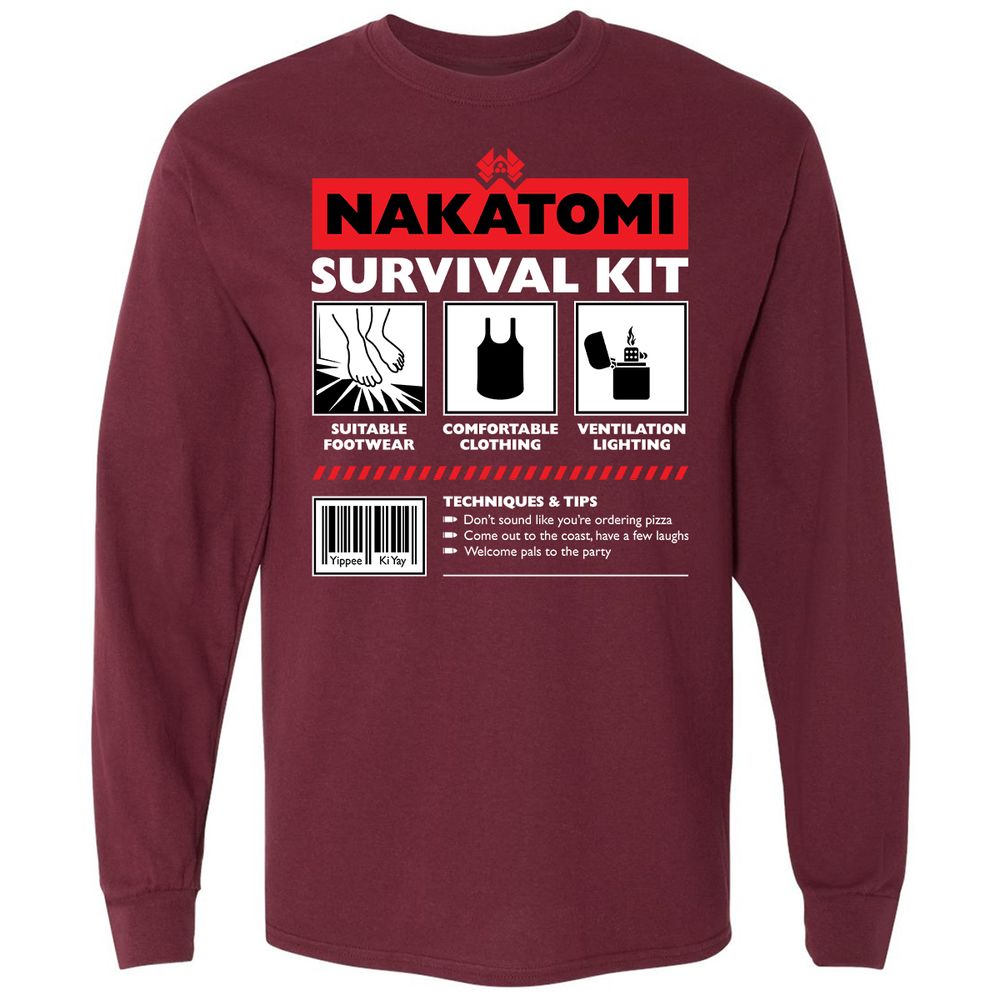 Long Sleeve T-Shirt - SKBS9EKK - Maroon - 11
