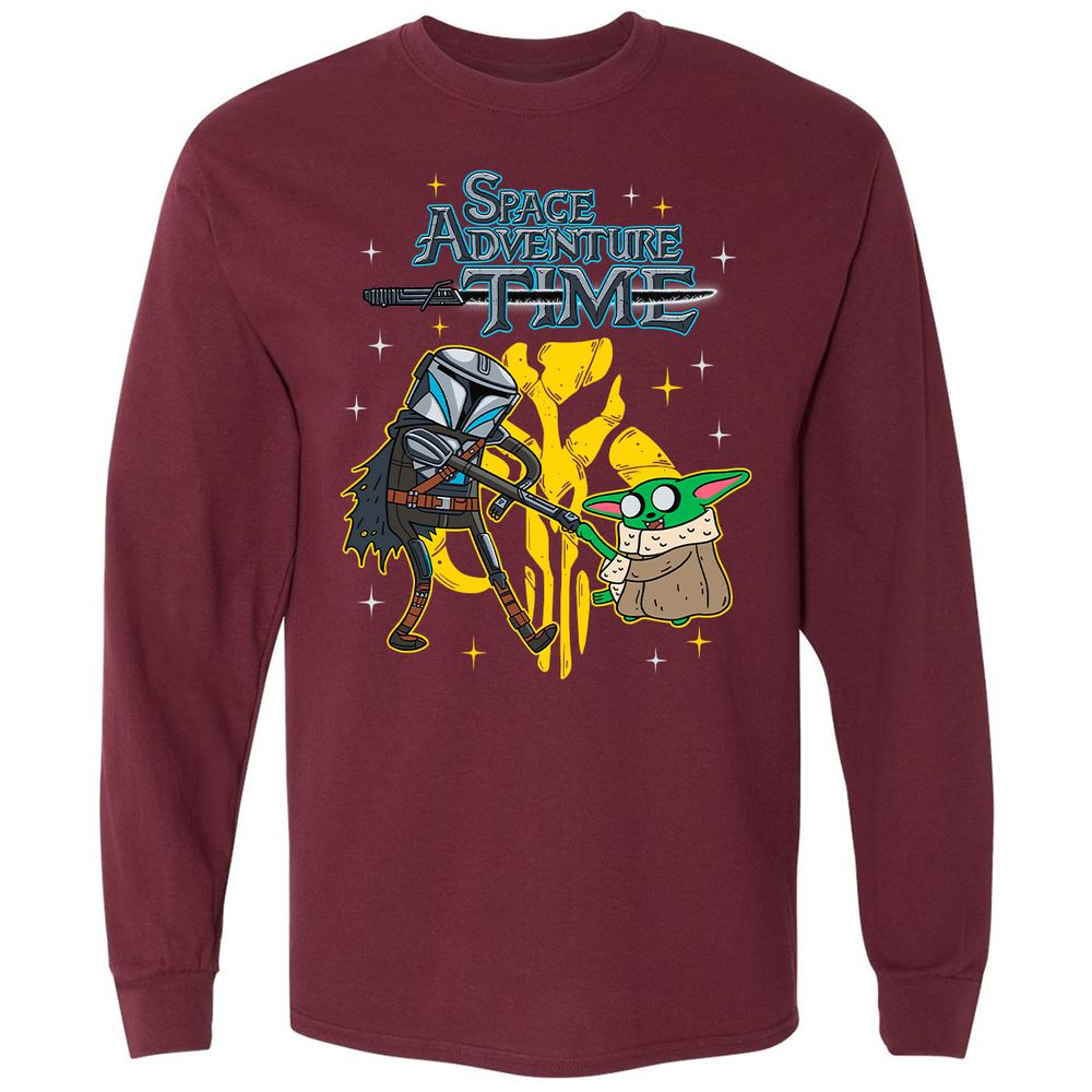 Long Sleeve T-Shirt - VWY6Z8BP - Maroon - 11