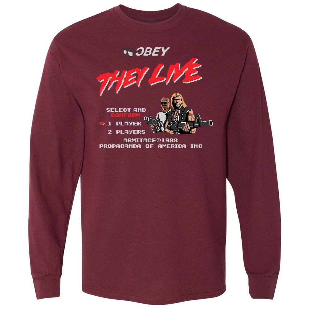 Long Sleeve T-Shirt - SHV6FXTY - Maroon - 11
