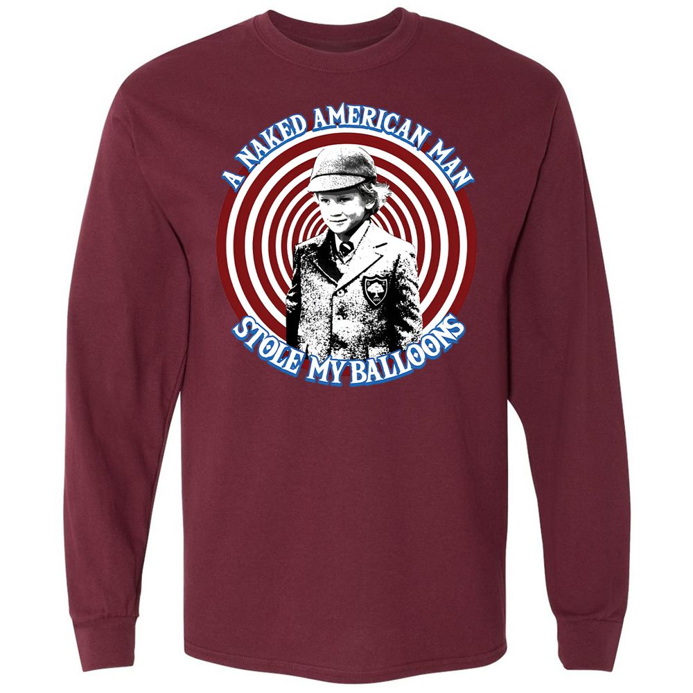 Long Sleeve T-Shirt - UBC7D3QC - Maroon - 11