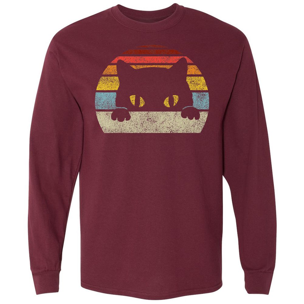Long Sleeve T-Shirt - V9EE75MN - Maroon - 11