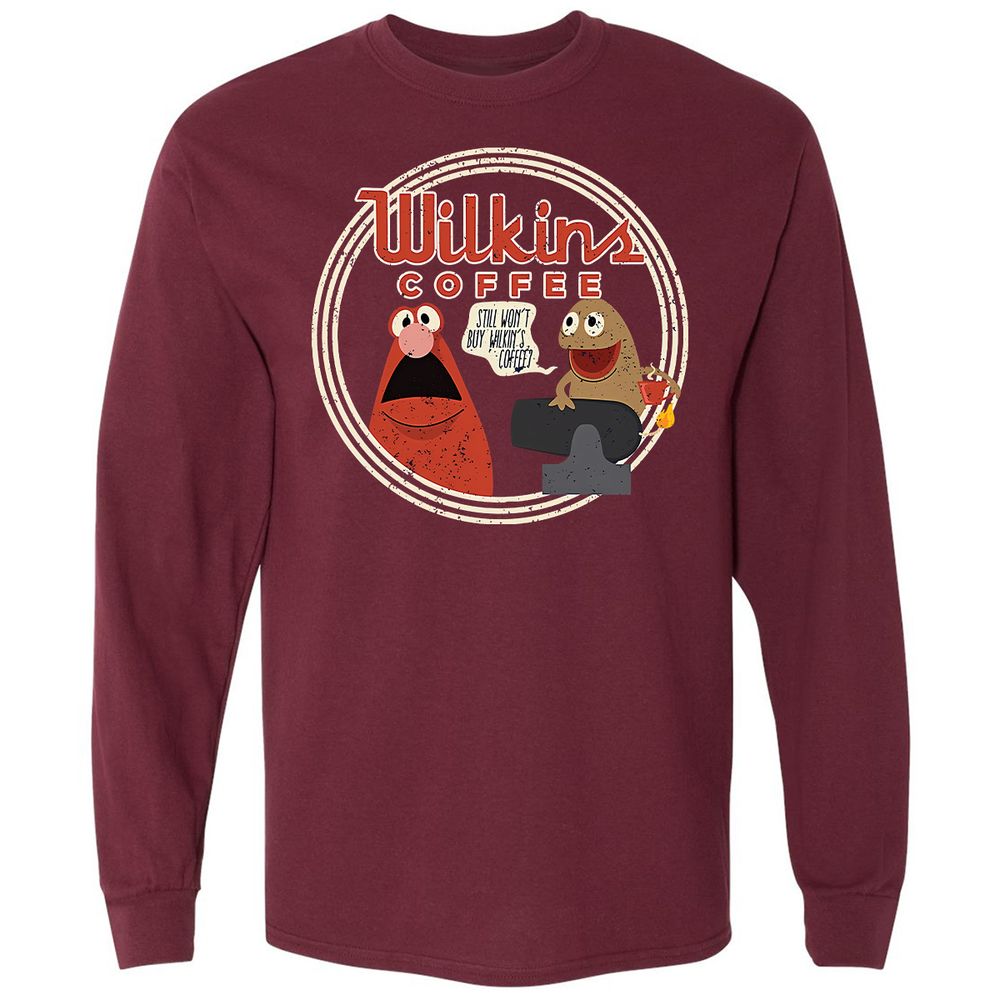 Long Sleeve T-Shirt - H178PCZX - Maroon - 11