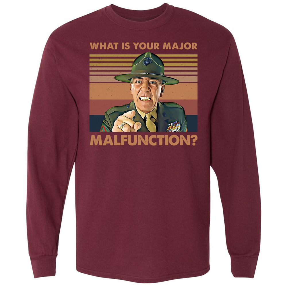 Long Sleeve T-Shirt - XVY23QBU - Maroon - 11
