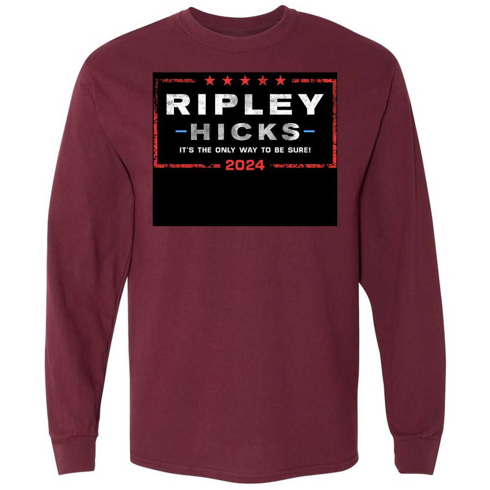 Long Sleeve T-Shirt - 4YYQ8D86 - Maroon - 11