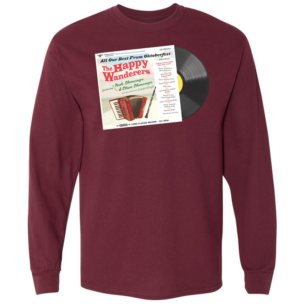 Long Sleeve T-Shirt - N1QFJNW2 - Maroon - 11