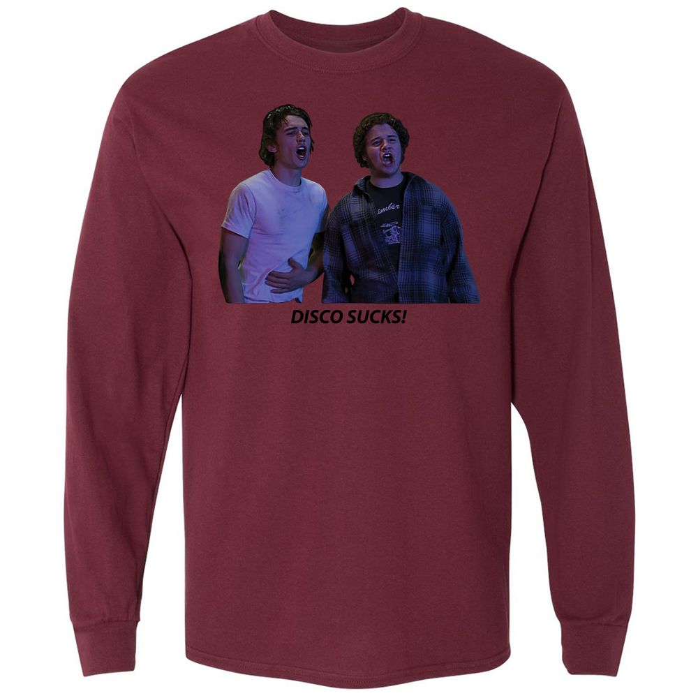 Long Sleeve T-Shirt - HQD3BWGF - Maroon - 11