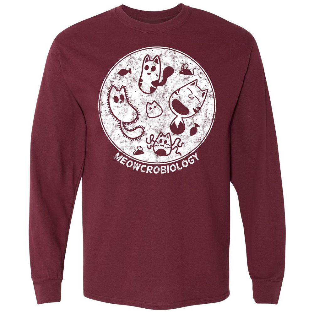 Long Sleeve T-Shirt - ELLVZCFT - Maroon - 11