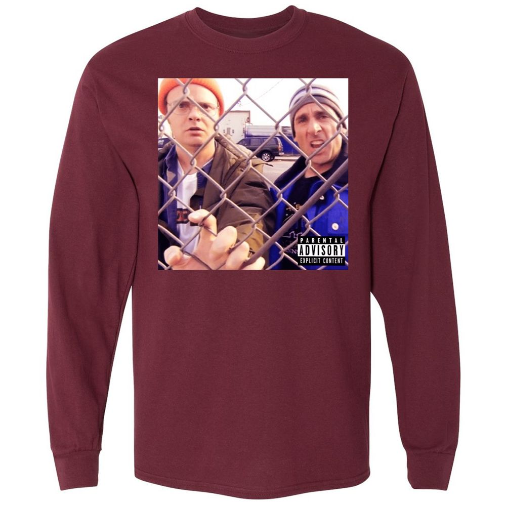 Long Sleeve T-Shirt - 4BZDP6P2 - Maroon - 11