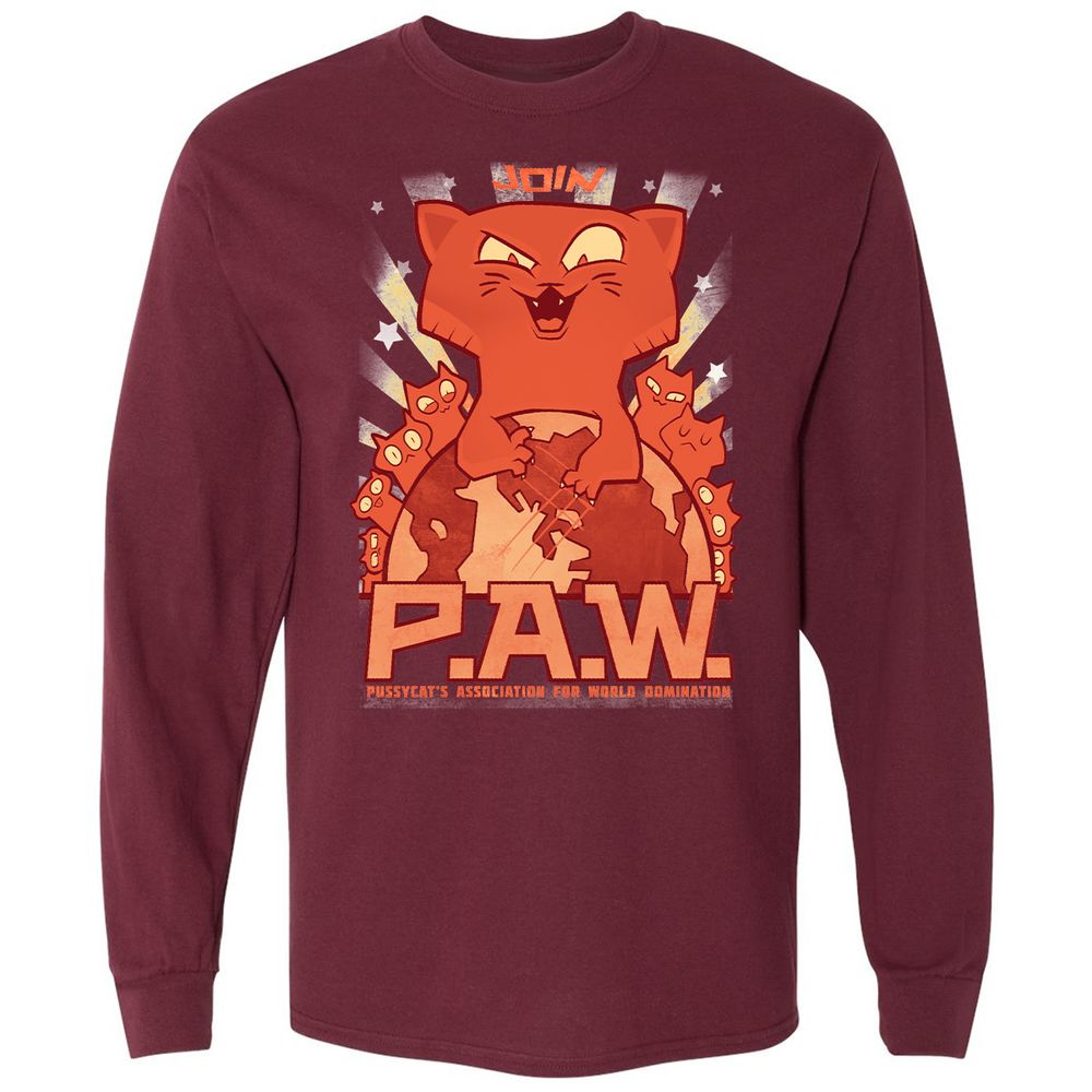 Long Sleeve T-Shirt - AY8AEGCU - Maroon - 11
