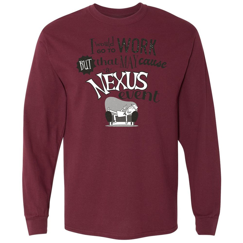Long Sleeve T-Shirt - BRZEFXN5 - Maroon - 11
