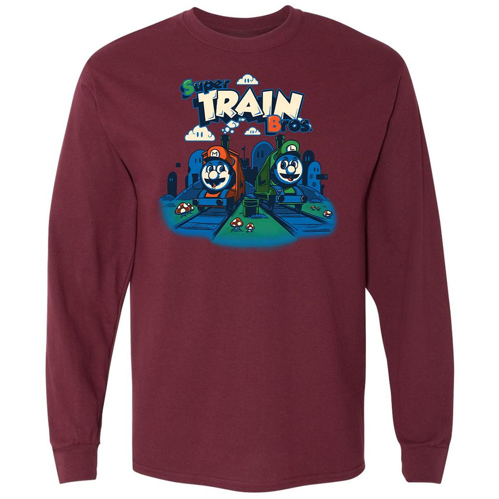 Long Sleeve T-Shirt - KDYV6632 - Maroon - 11