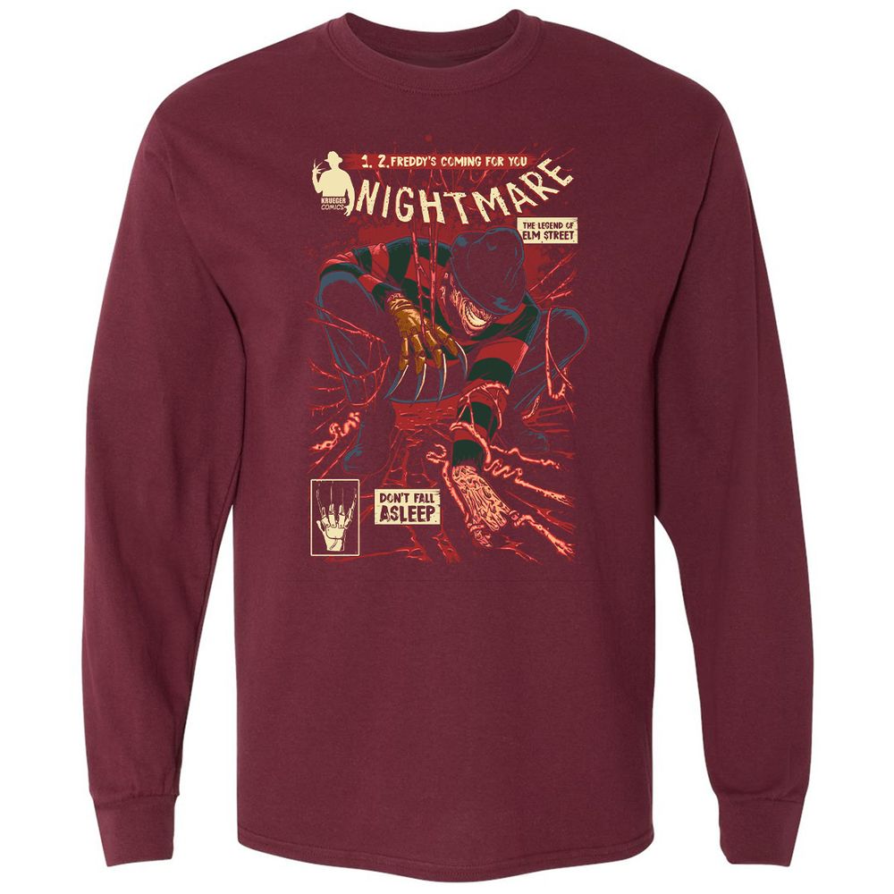 Long Sleeve T-Shirt - G1VGYH38 - Maroon - 11