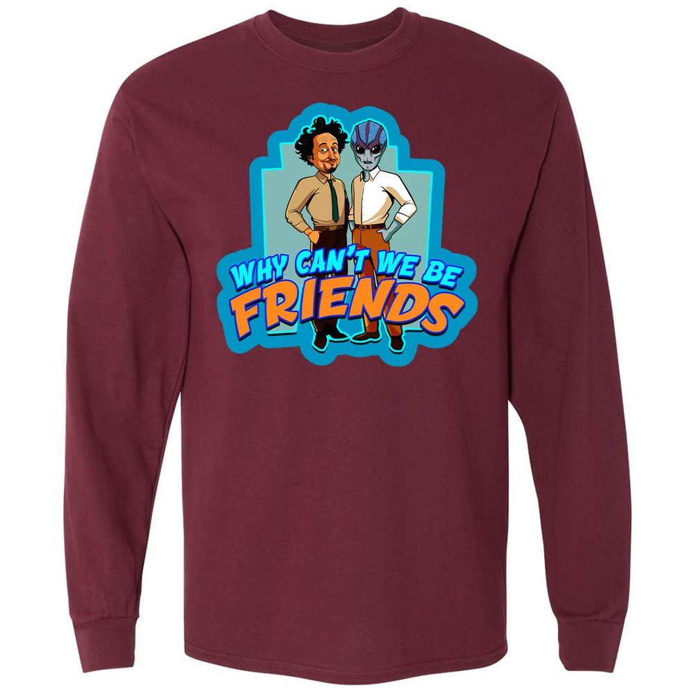 Long Sleeve T-Shirt - QBS8WBFS - Maroon - 11