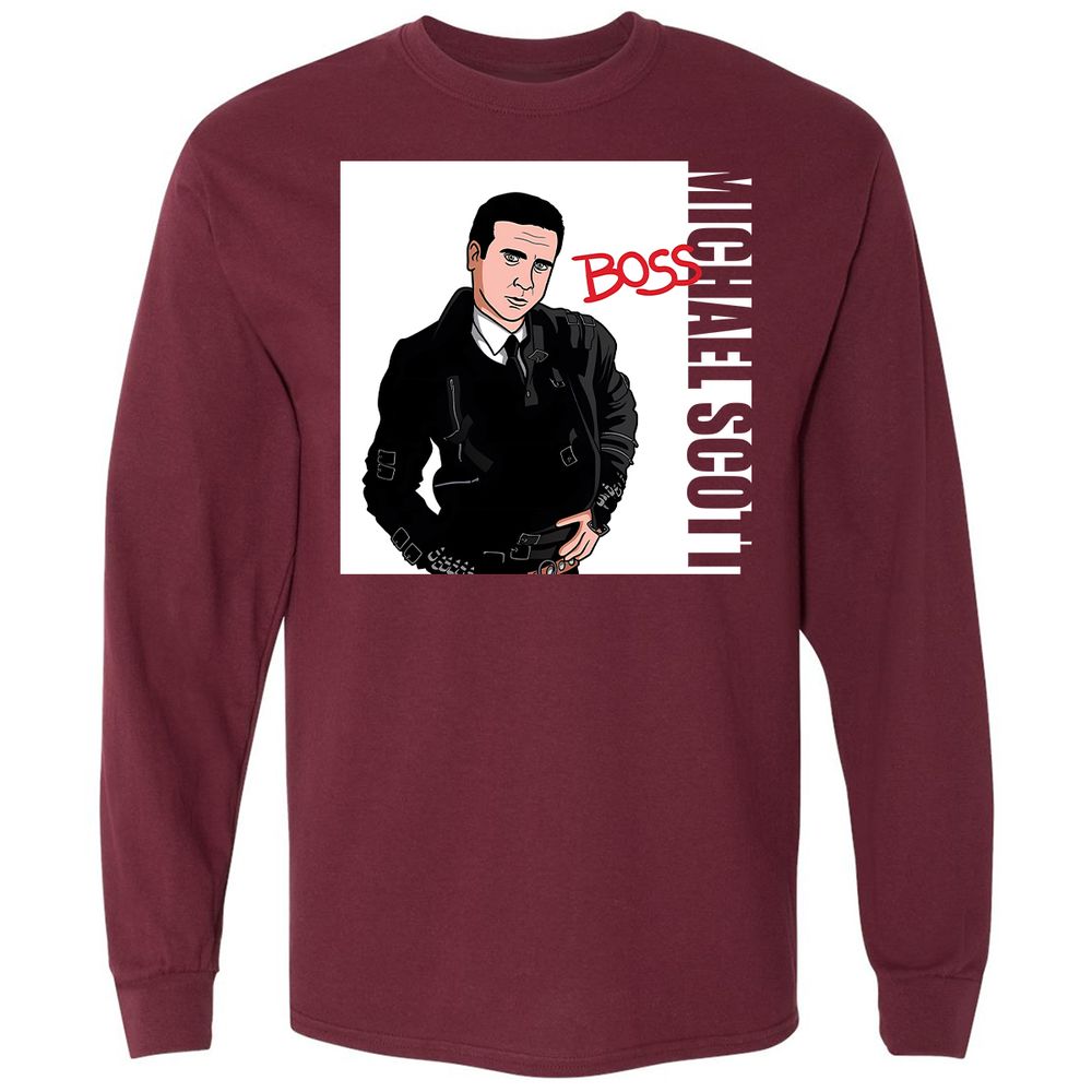 Long Sleeve T-Shirt - UESNTX7T - Maroon - 11