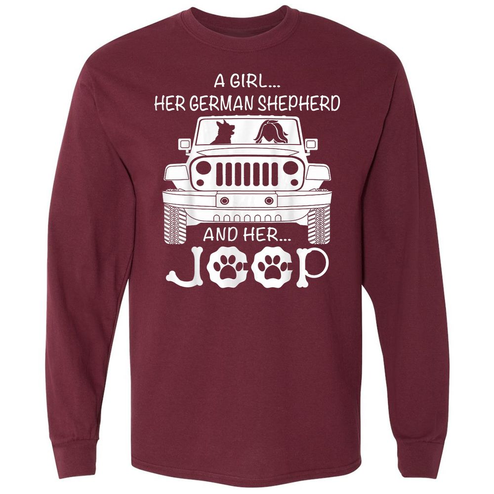 Long Sleeve T-Shirt - SVUVM4P9 - Maroon - 11