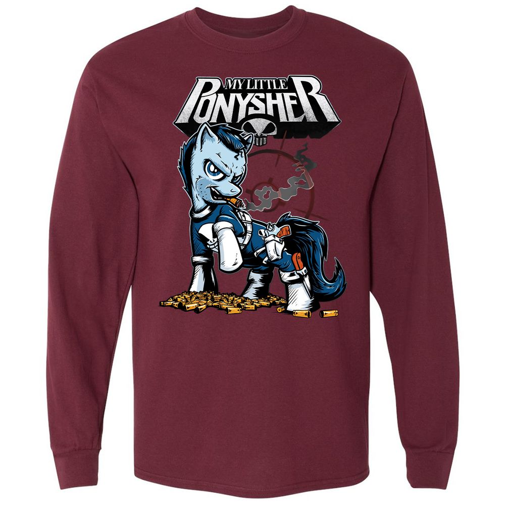 Long Sleeve T-Shirt - CB3EJ9YZ - Maroon - 11