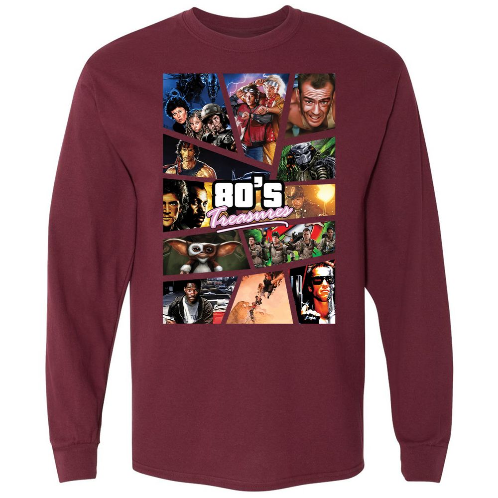 Long Sleeve T-Shirt - V1UA9A2R - Maroon - 11