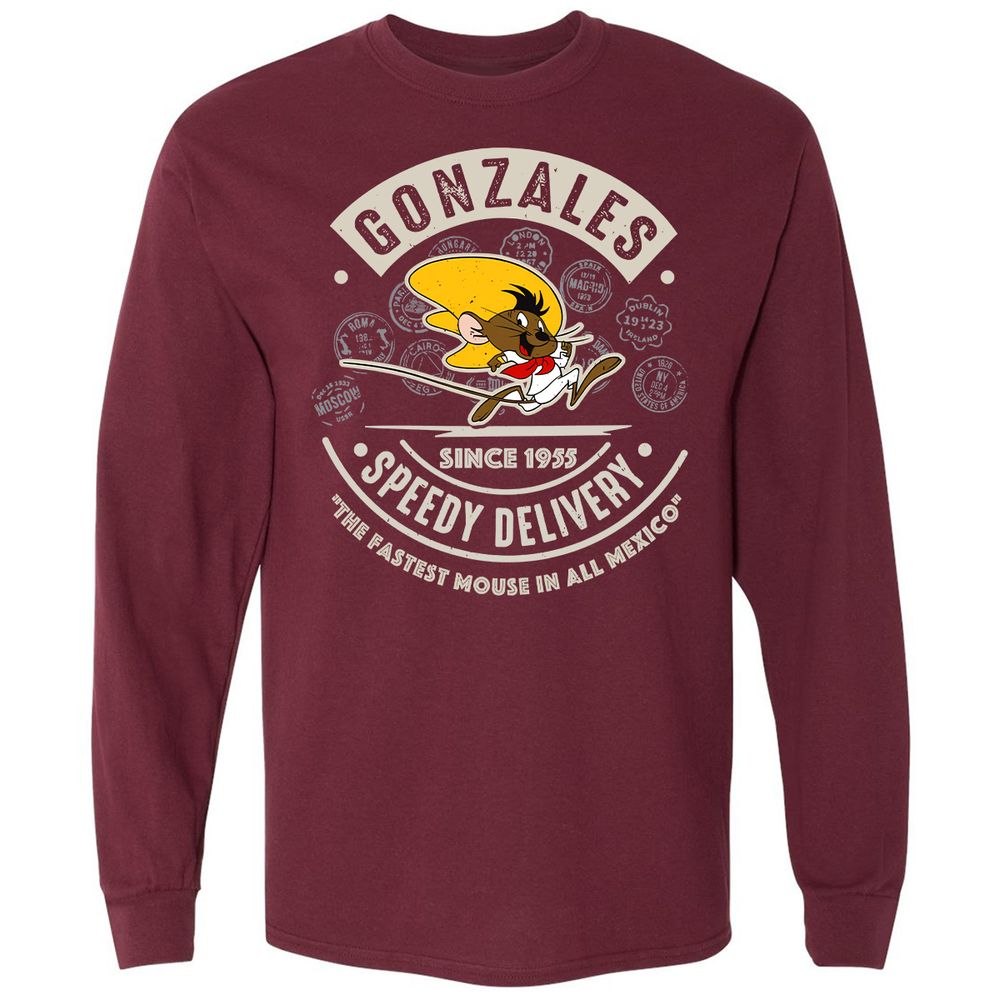 Long Sleeve T-Shirt - YRKE4GL3 - Maroon - 11
