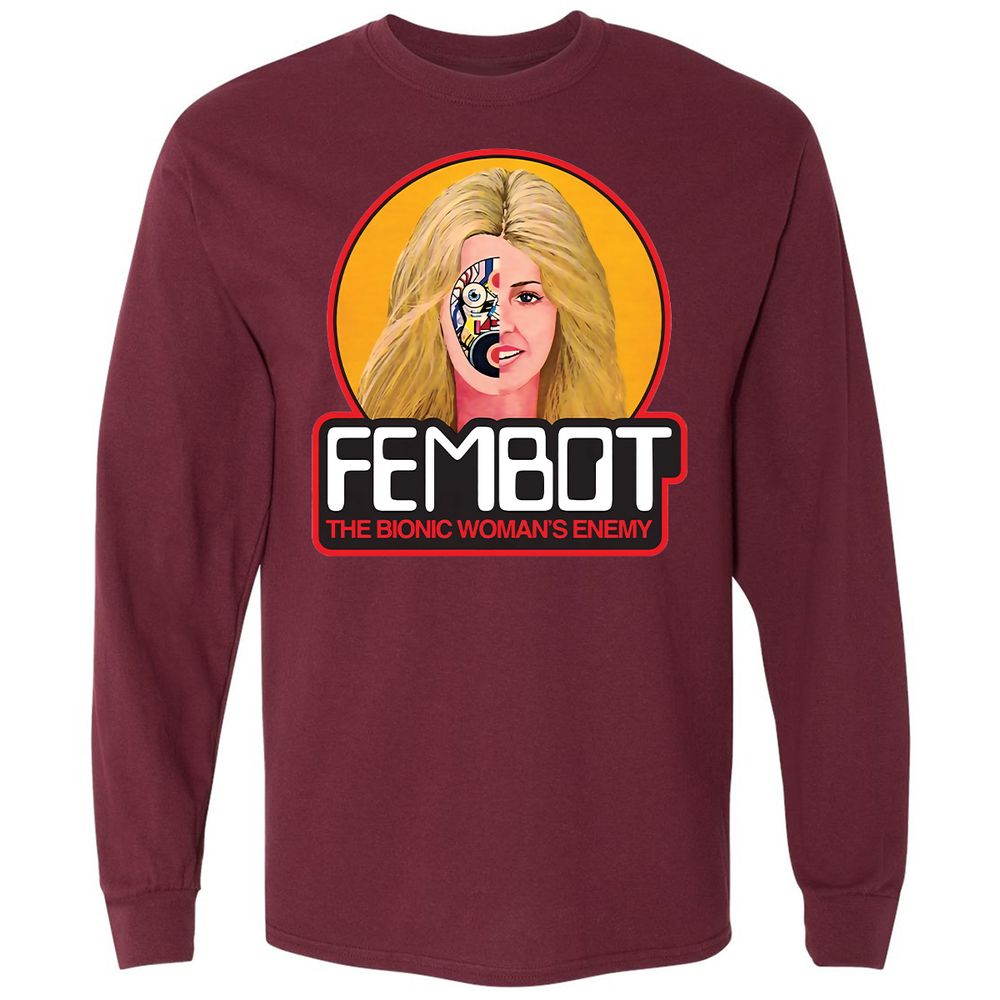 Long Sleeve T-Shirt - 9K1BU86X - Maroon - 11