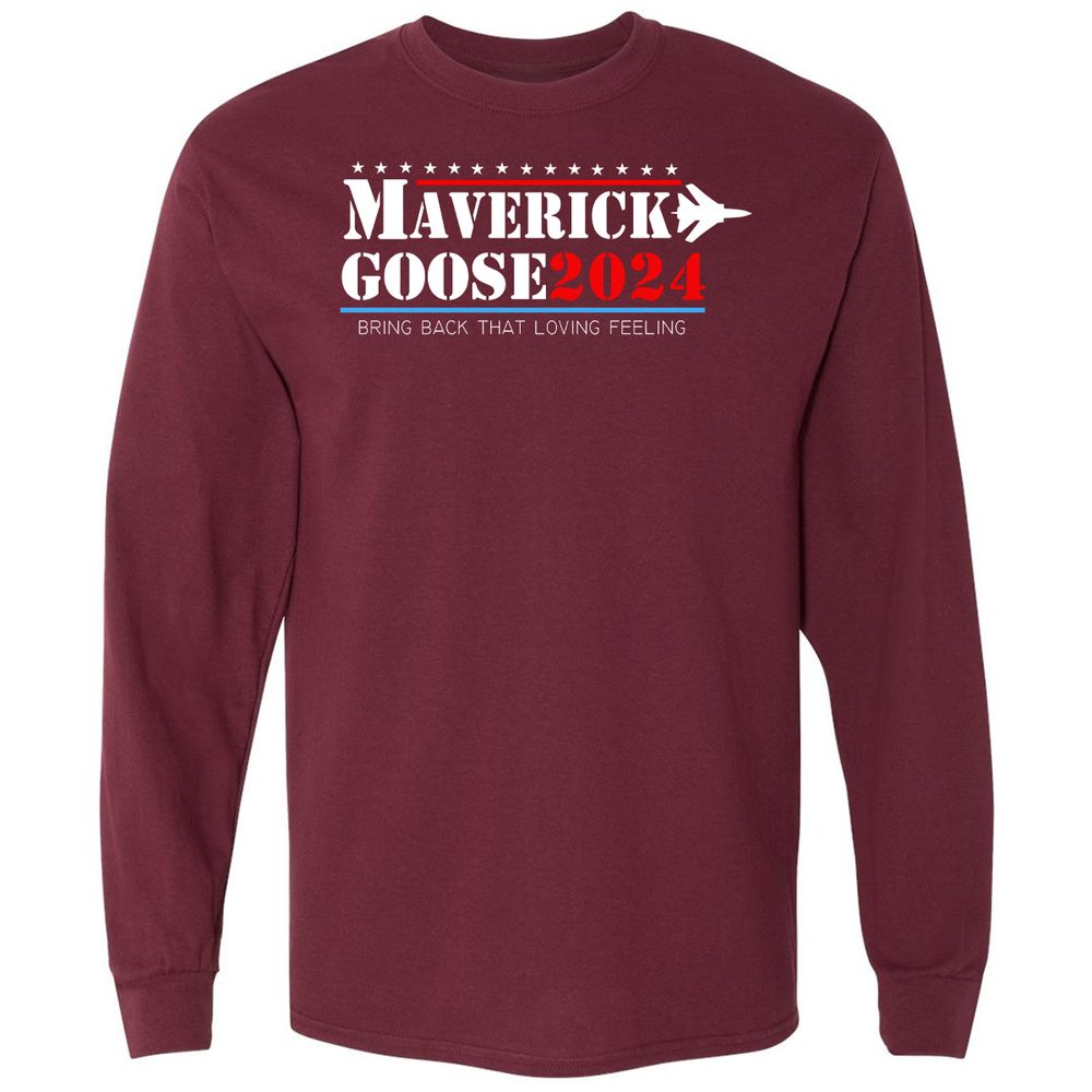 Long Sleeve T-Shirt - 7XLJUFU8 - Maroon - 11