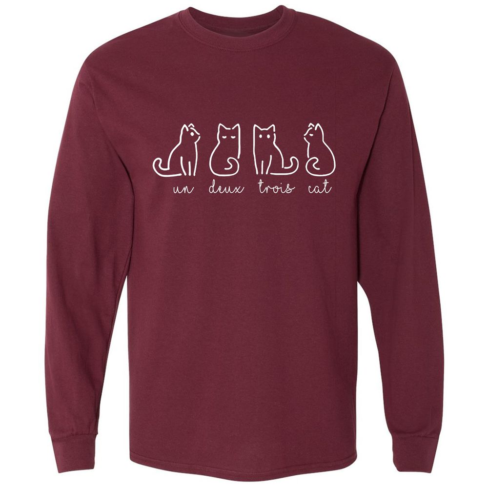Long Sleeve T-Shirt - PR38D4M1 - Maroon - 11