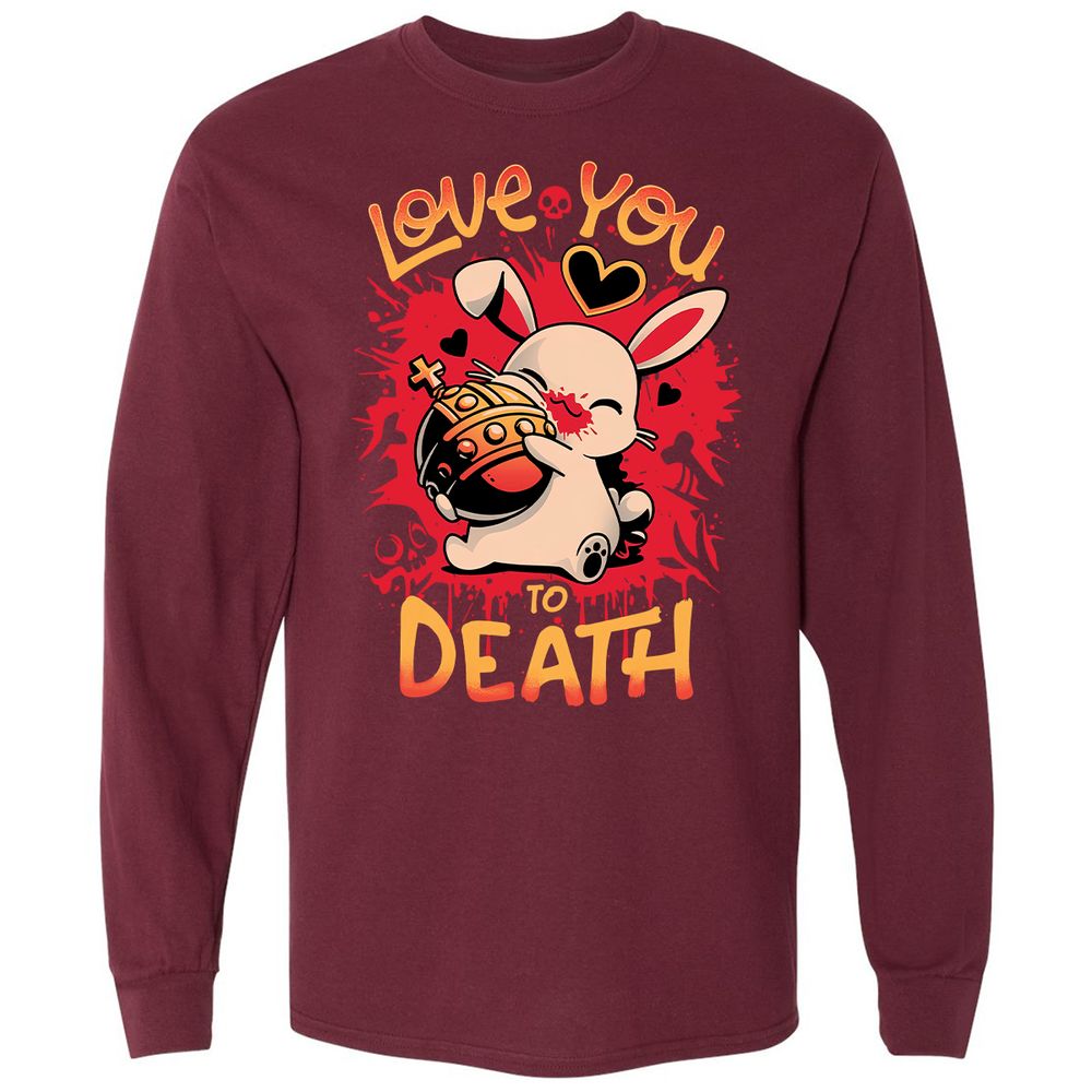 Long Sleeve T-Shirt - 1X7NL3FJ - Maroon - 11