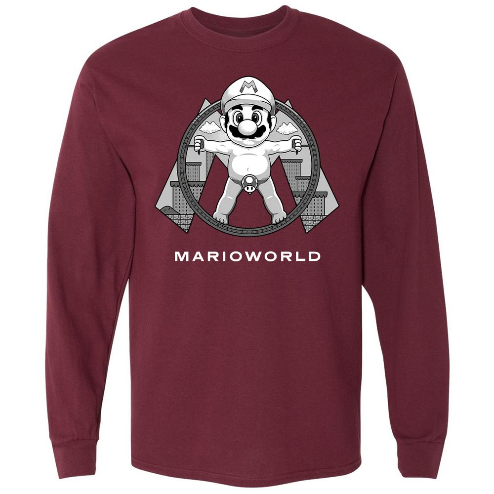 Long Sleeve T-Shirt - 2A5V9WT8 - Maroon - 11