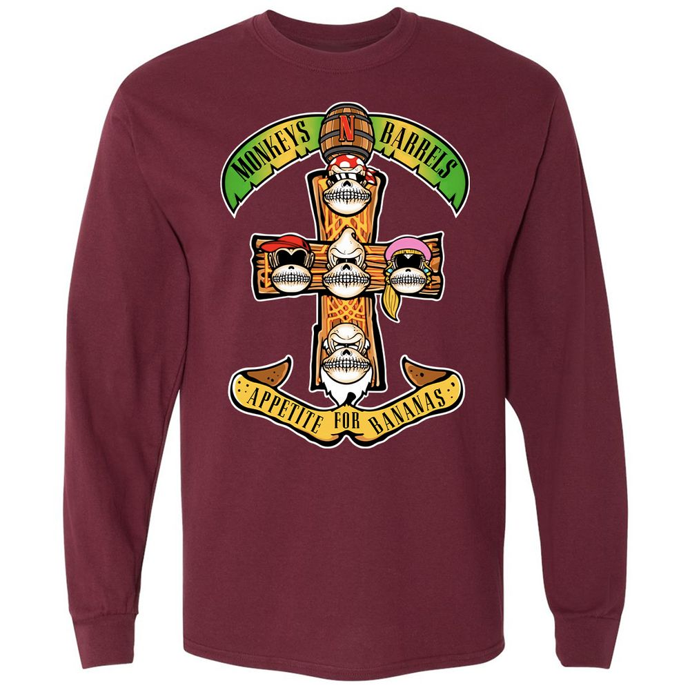 Long Sleeve T-Shirt - LTR859GH - Maroon - 11