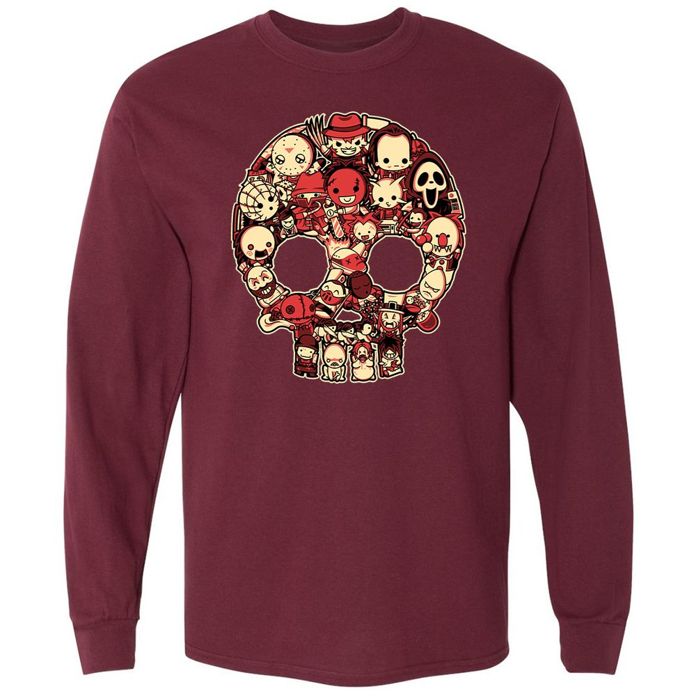 Long Sleeve T-Shirt - 8N6NQRSF - Maroon - 11