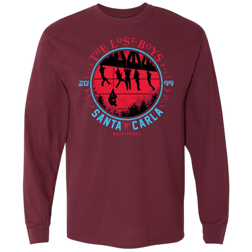 Long Sleeve T-Shirt - SJGK8ZUX - Maroon - 11