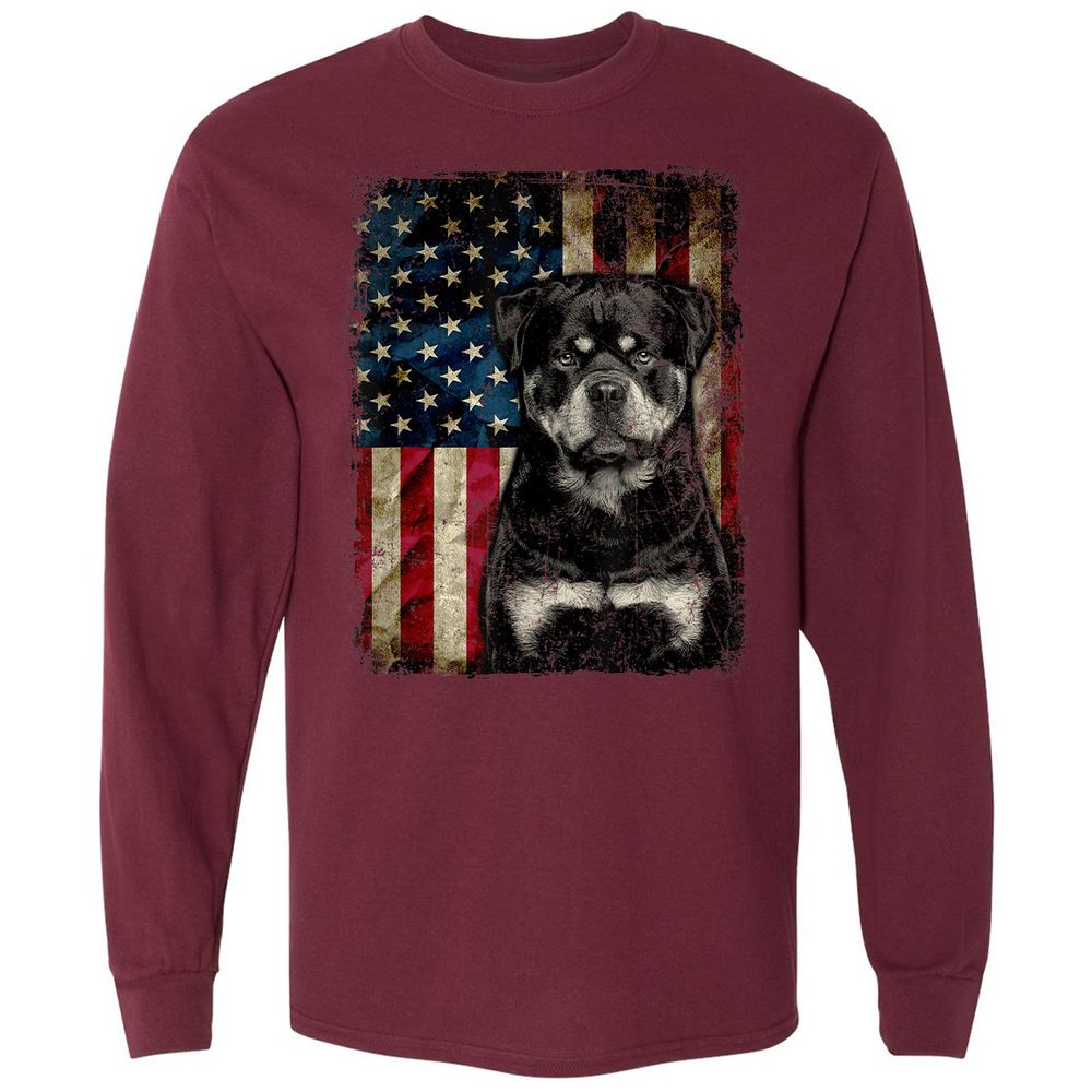 Long Sleeve T-Shirt - NU9SPM7V - Maroon - 11