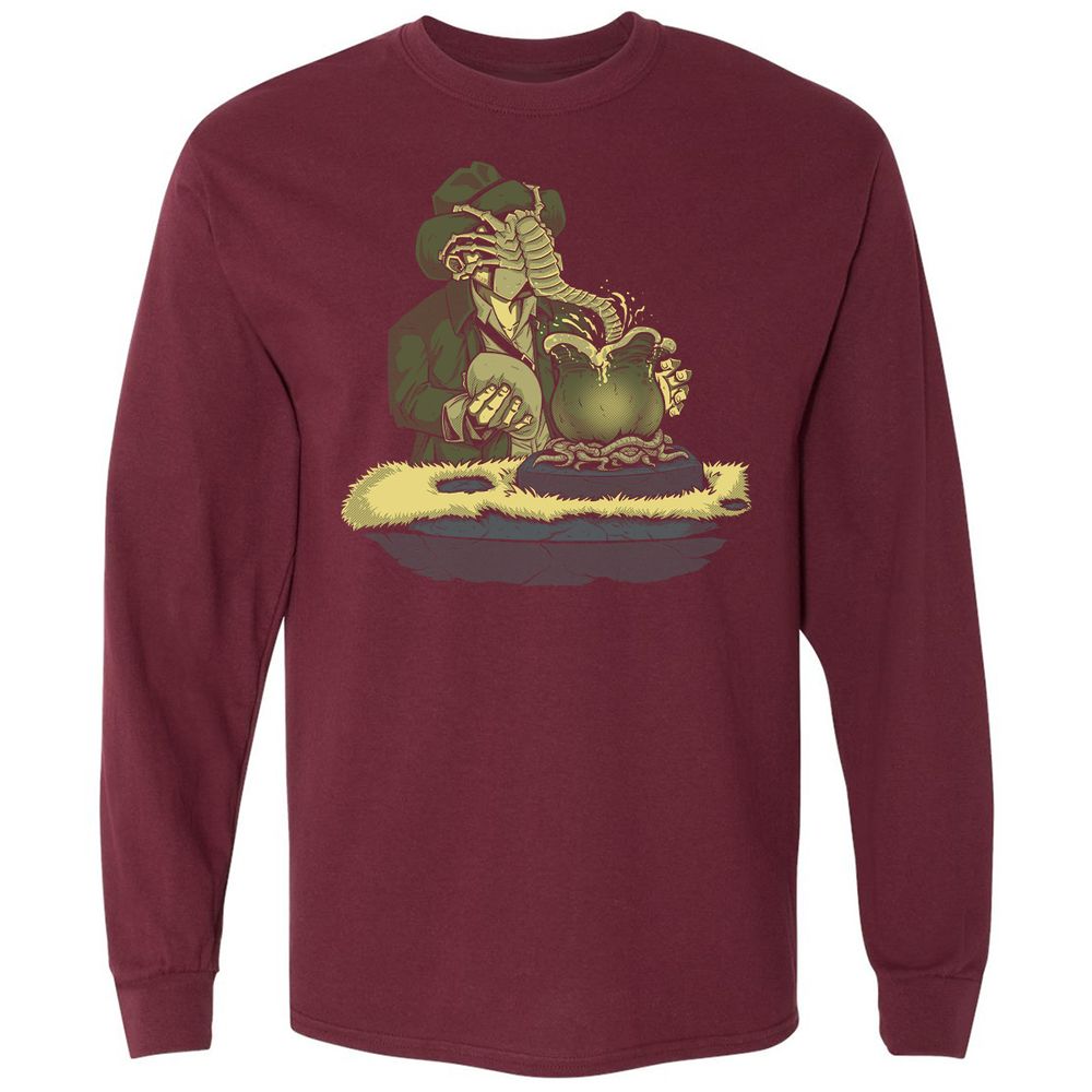 Long Sleeve T-Shirt - 3T9ENYA4 - Maroon - 11