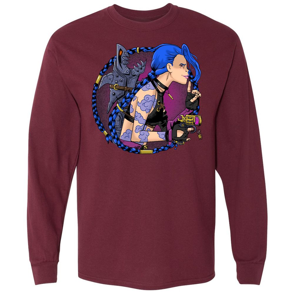 Long Sleeve T-Shirt - G7D679T3 - Maroon - 11