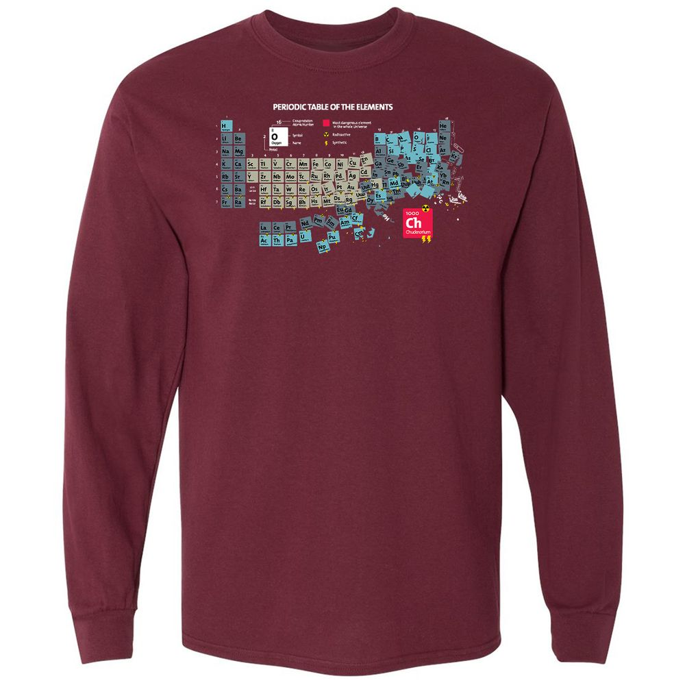 Long Sleeve T-Shirt - ZL5WEL1L - Maroon - 11
