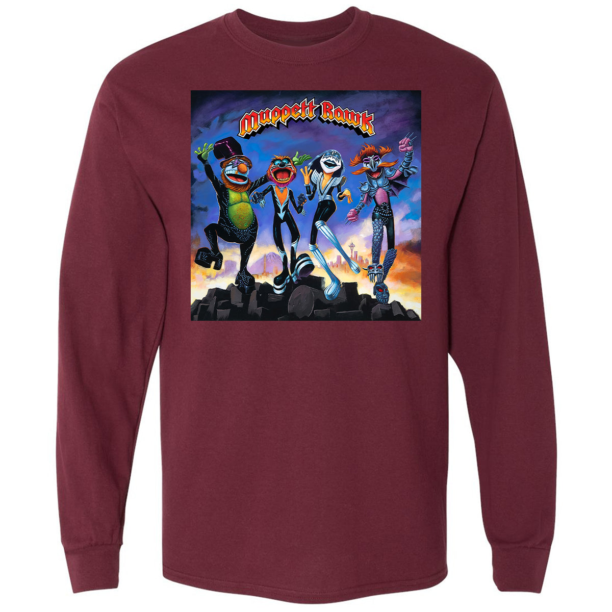 Long Sleeve T-Shirt - QKVUGCVQ - Maroon - 11