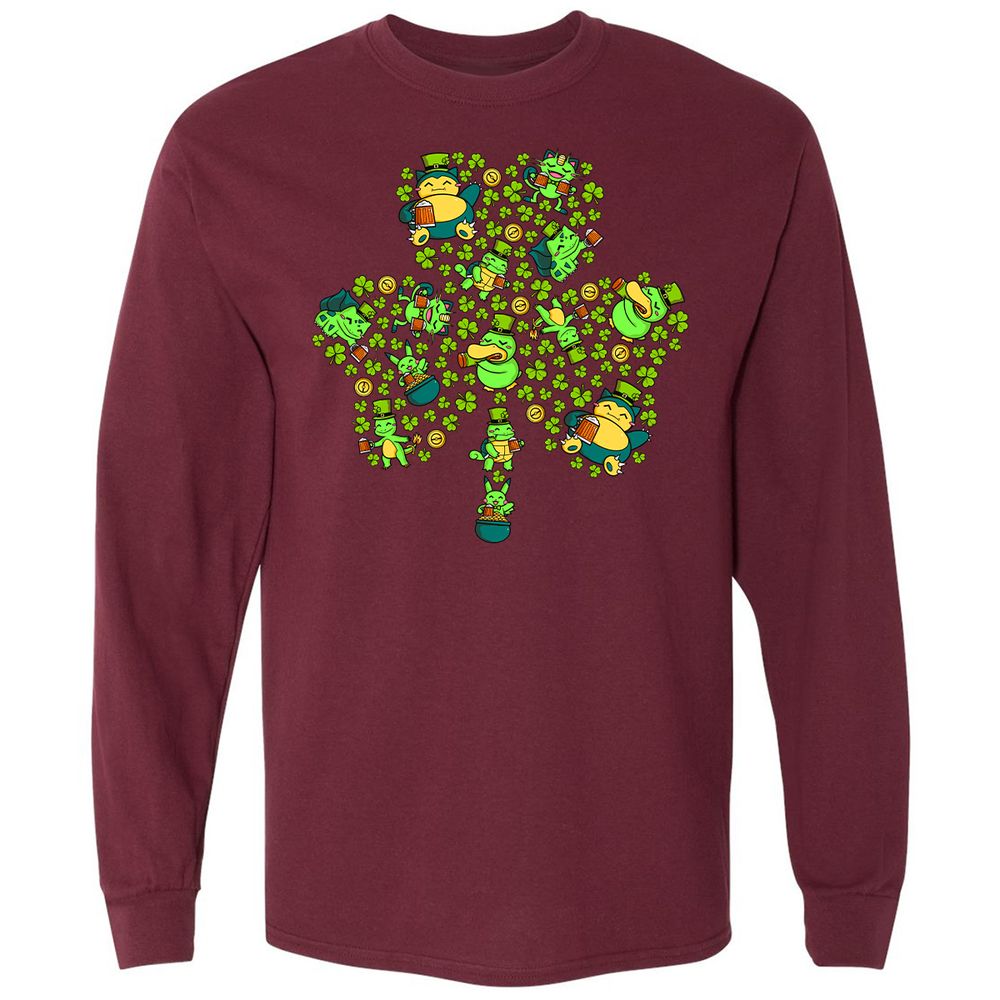Long Sleeve T-Shirt - HFTX3X3E - Maroon - 11