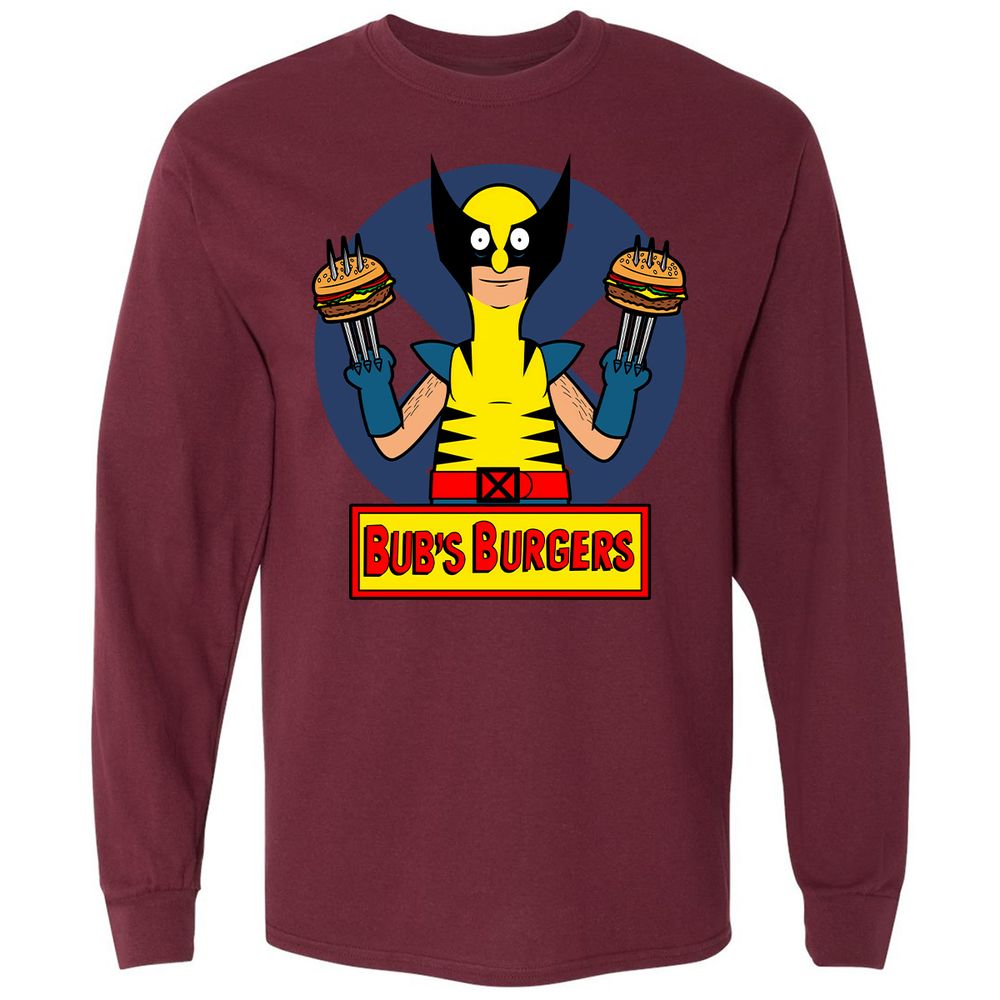Long Sleeve T-Shirt - 7FP9L5GE - Maroon - 11