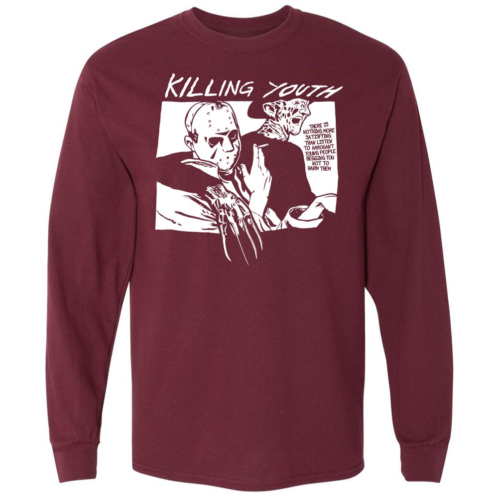 Long Sleeve T-Shirt - 8KT934H6 - Maroon - 11