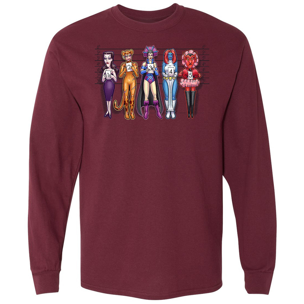 Long Sleeve T-Shirt - 59PL27PZ - Maroon - 11