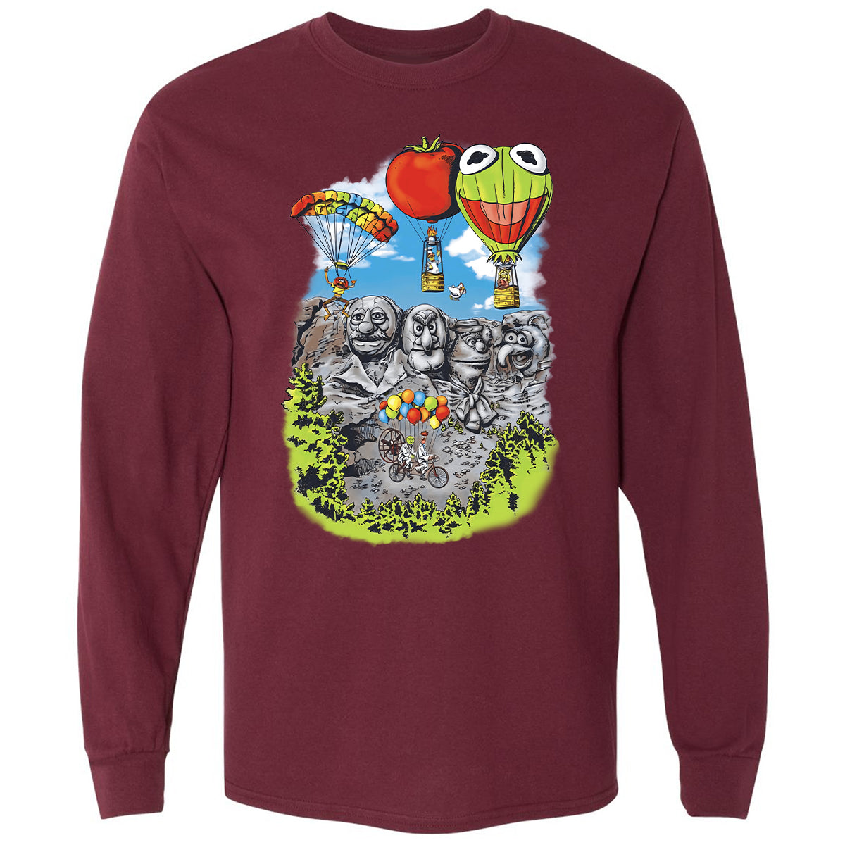 Long Sleeve T-Shirt - GSHVZWWU - Maroon - 11