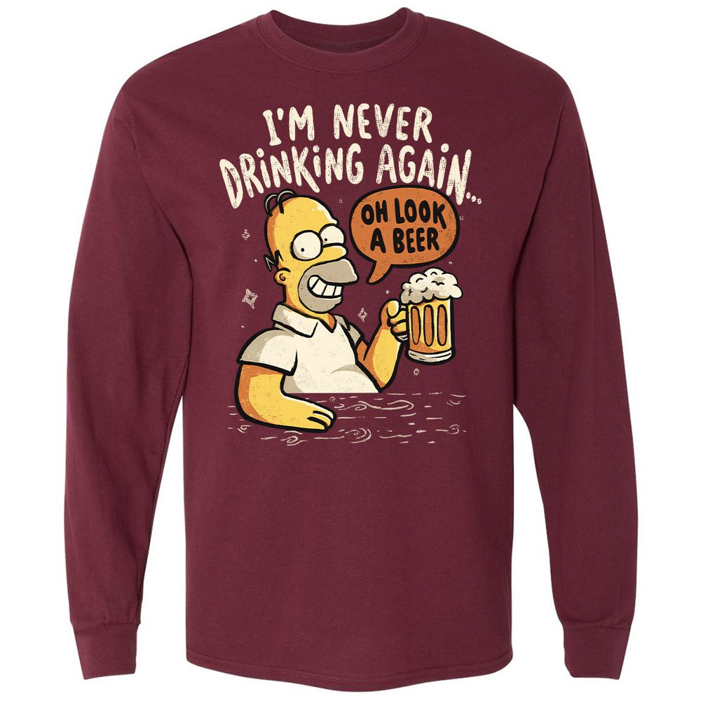 Long Sleeve T-Shirt - W6GZWQNB - Maroon - 11