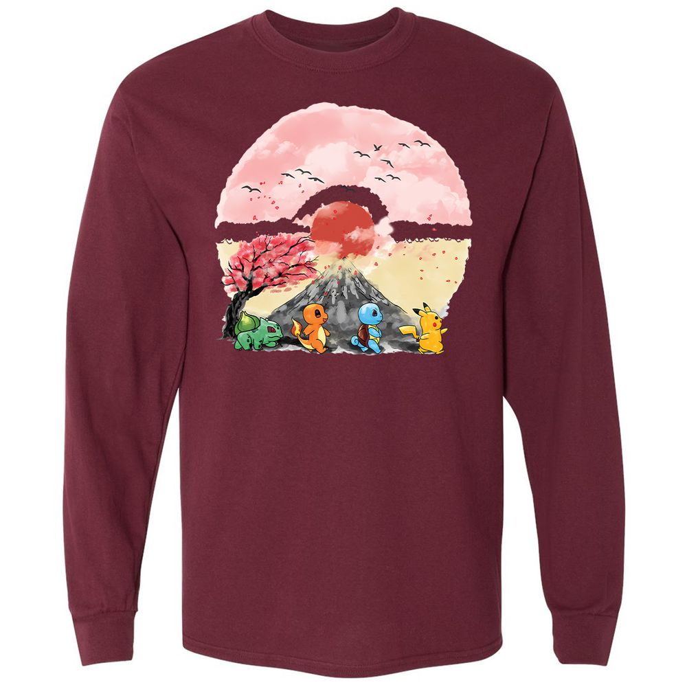 Long Sleeve T-Shirt - 2KAD3BEV - Maroon - 11