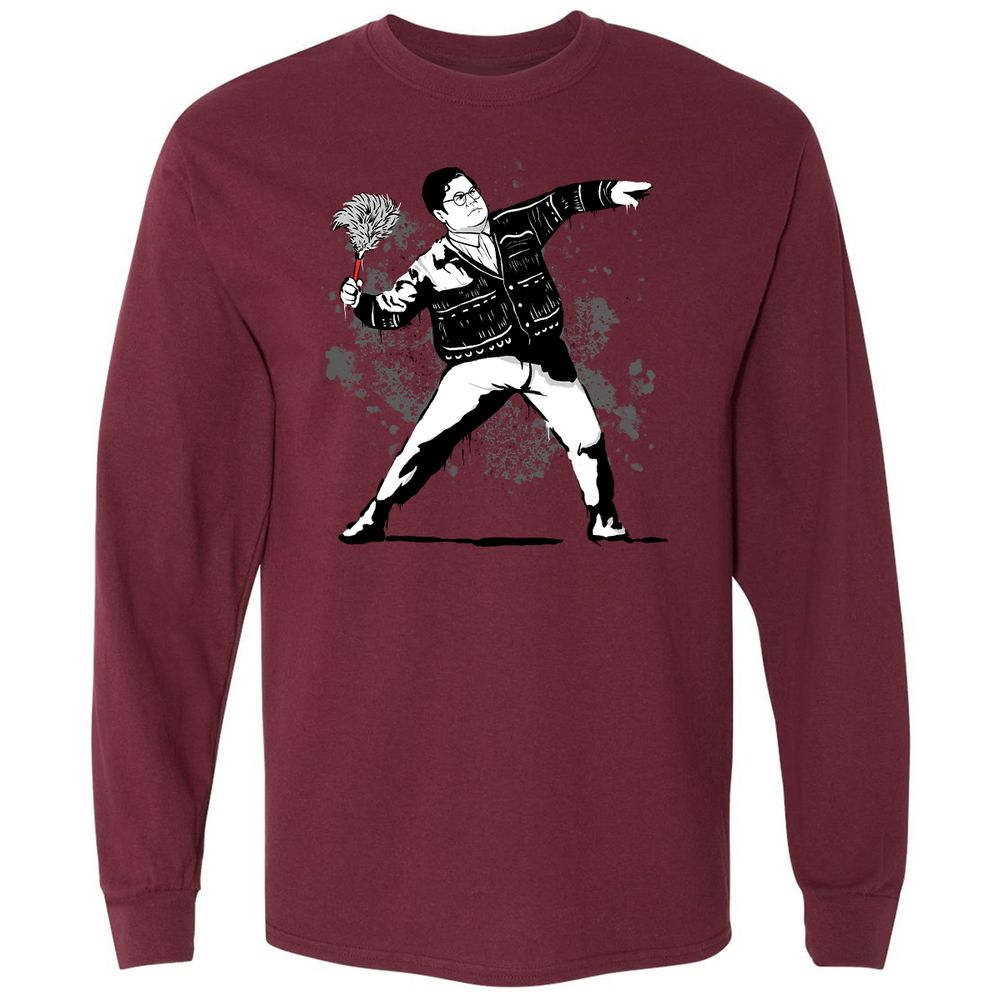 Long Sleeve T-Shirt - 7RWSM3B7 - Maroon - 11