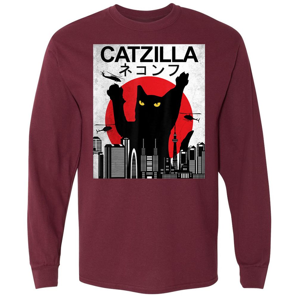 Long Sleeve T-Shirt - W679G4T5 - Maroon - 11