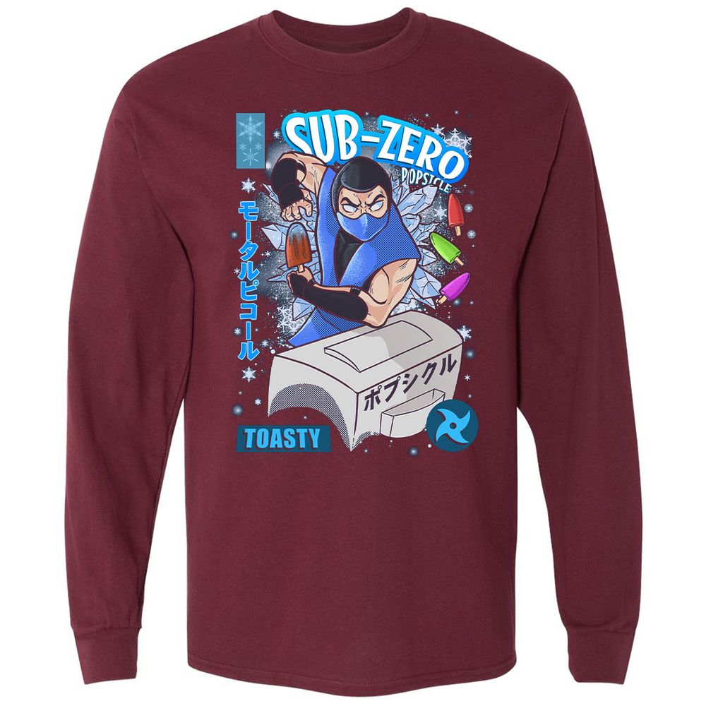 Long Sleeve T-Shirt - 1B5AEQ54 - Maroon - 11