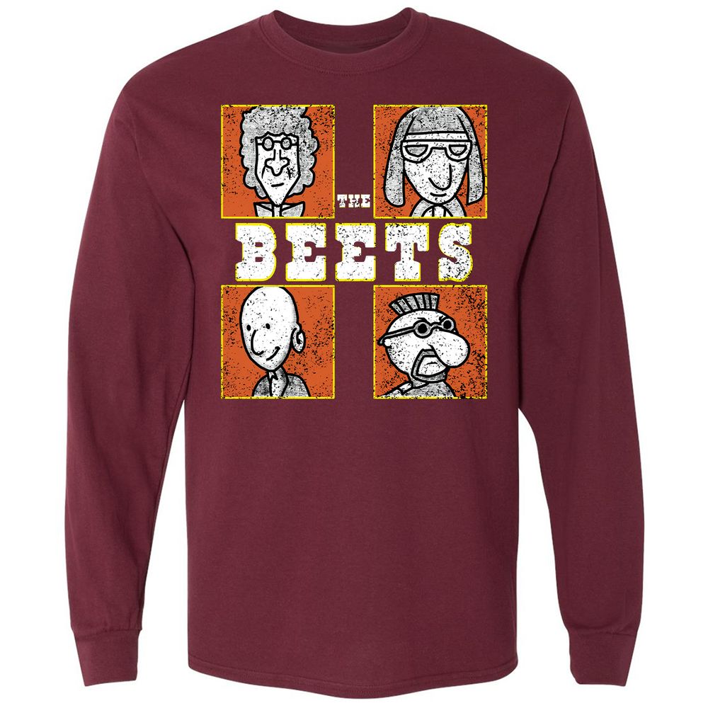 Long Sleeve T-Shirt - Q9Y5XR9F - Maroon - 11