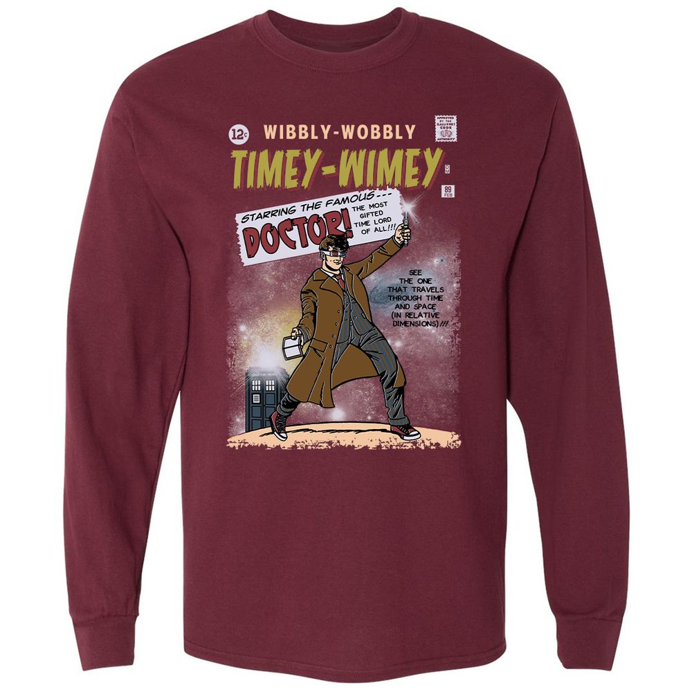 Long Sleeve T-Shirt - P63EXYNV - Maroon - 11